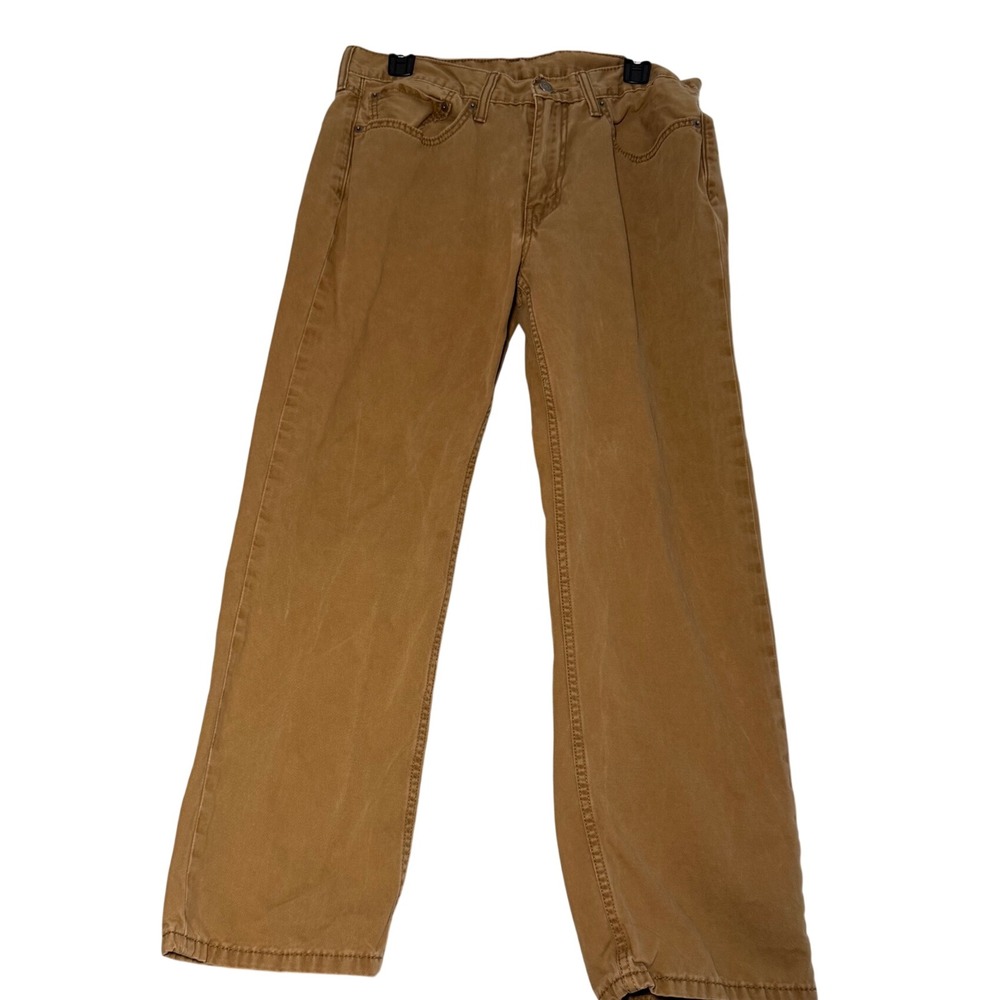 Levis 514 Straight Fit Pants Mens 34x29 Brown Tan Tobacco Cotton 00514-0531